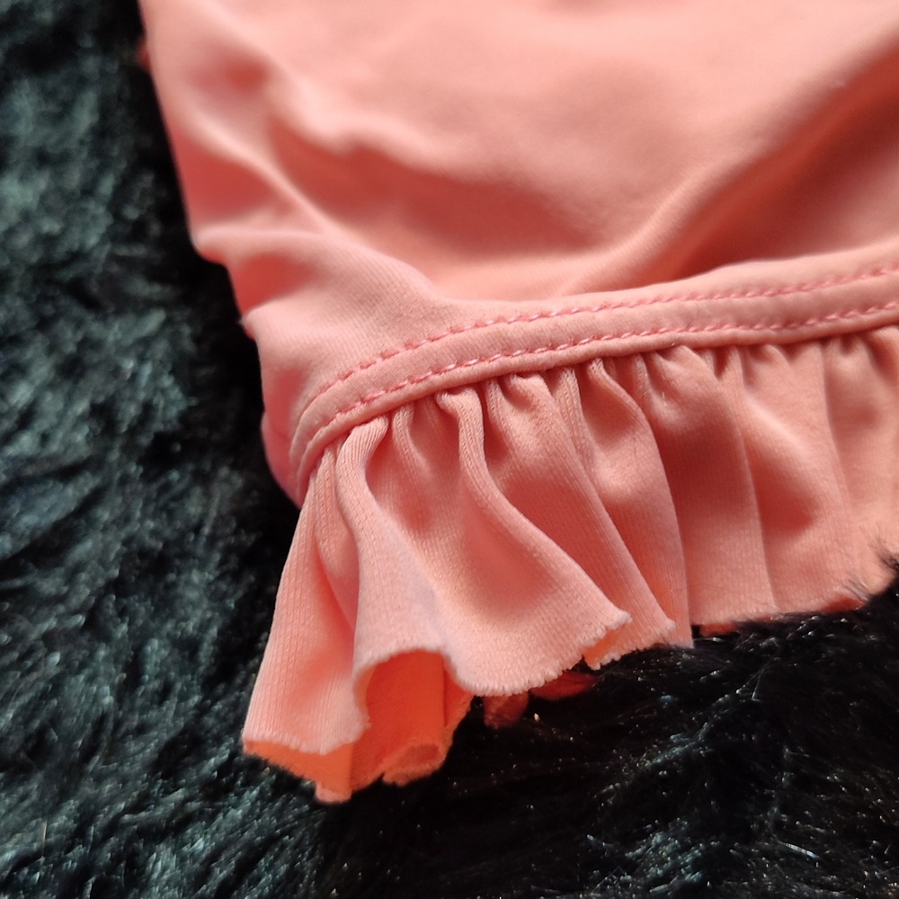 LIME RICKI-Peach Ruffle Women's SWIM SKRT SWIMWEAR SWIM-COVER UP SKIRT - Picture 10 of 10